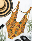 Yeehaw Golden Aztec One-Piece Swimsuit
