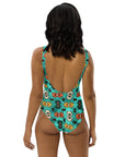 Yeehaw Turquoise Aztec One-Piece Swimsuit