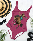 Yeehaw Ride Cowboy Ride One-Piece Swimsuit