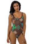 Yeehaw Bullhead Cactus One-Piece Swimsuit