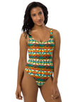 Yeehaw Mustard Aztec One-Piece Swimsuit