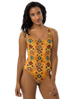 Yeehaw Golden Aztec One-Piece Swimsuit
