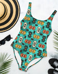Yeehaw Turquoise Aztec One-Piece Swimsuit