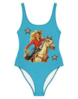 Yeehaw Vintage Cowgirl One-Piece Swimsuit