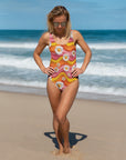 Yeehaw Groovy Floral One-Piece Swimsuit