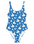 Yeehaw Blue Rodeo Cowboy One-Piece Swimsuit