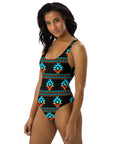 Yeehaw Black Aztec One-Piece Swimsuit