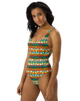 Yeehaw Mustard Aztec One-Piece Swimsuit