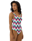 Yeehaw Turquoise Aztec One-Piece Swimsuit