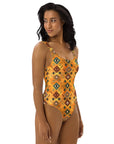 Yeehaw Golden Aztec One-Piece Swimsuit