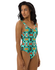 Yeehaw Turquoise Aztec One-Piece Swimsuit