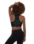 Turquoise Cattle Brands Sports Bra