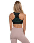 Turquoise Cattle Brands Sports Bra