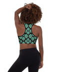 Turquoise Aztec Sports Bra