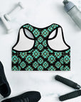 Turquoise Aztec Sports Bra