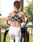 Retro Cowboy Padded Sports Bra