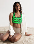 Neon Yeehaw Padded Sports Bra