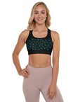 Turquoise Cattle Brands Sports Bra