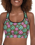 Pink Turquoise Cowgirl Sports Bra