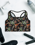 Cowboy Collage Sports Bra