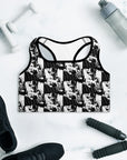 Retro Cowboy Padded Sports Bra
