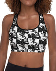 Retro Cowboy Padded Sports Bra