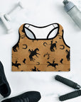 Vintage Western Padded Sports Bra