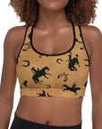 Vintage Western Padded Sports Bra
