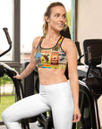 Vintage Rodeo Poster Padded Sports Bra
