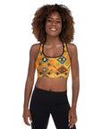 Golden Aztec Padded Sports Bra