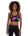 All Neon Hat Padded Sports Bra