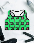 Neon Yeehaw Padded Sports Bra