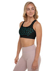 Turquoise Cattle Brands Sports Bra