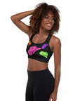 All Neon Hat Padded Sports Bra
