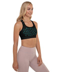 Turquoise Cattle Brands Sports Bra