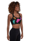 All Neon Hat Padded Sports Bra
