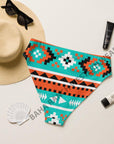 Yeehaw Turquoise Orange Aztec Bikini Bottom