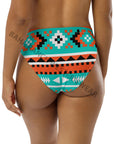 Yeehaw Turquoise Orange Aztec Bikini Bottom