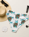 Yeehaw Turquoise Running Horse Head Dress Bikini Bottom