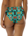 Yeehaw Turquoise Aztec Bikini Bottom