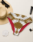Yeehaw Bold Brown Aztec Bikini Bottom