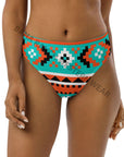 Yeehaw Turquoise Orange Aztec Bikini Bottom