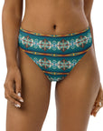 Yeehaw Teal Aztec Blanket Print Bikini Bottom