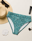 Turquoise Bandana Print Bikini Bottom