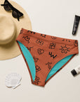 Yeehaw Brown Cattle Brands Bikini Bottom