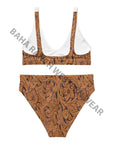 Yeehaw Tooled Leather Print Bikini