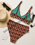 Yeehaw Rust Aztec Bikini
