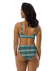 Yeehaw Teal Aztec Blanket Print Bikini
