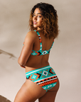 Yeehaw Turquoise Orange Aztec Bikini