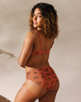 Yeehaw Brown Cattle Brands Bikini